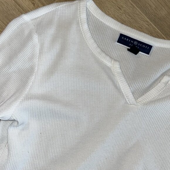 Karen Scott Waffle Top‎ - Picture 2 of 3